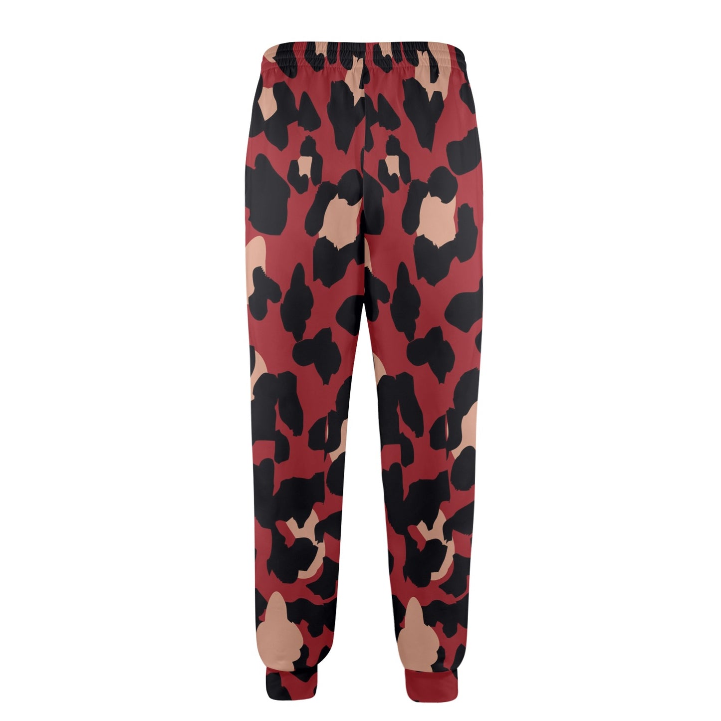 Cheetah Red Print Pattern Men's Casual Track Pants