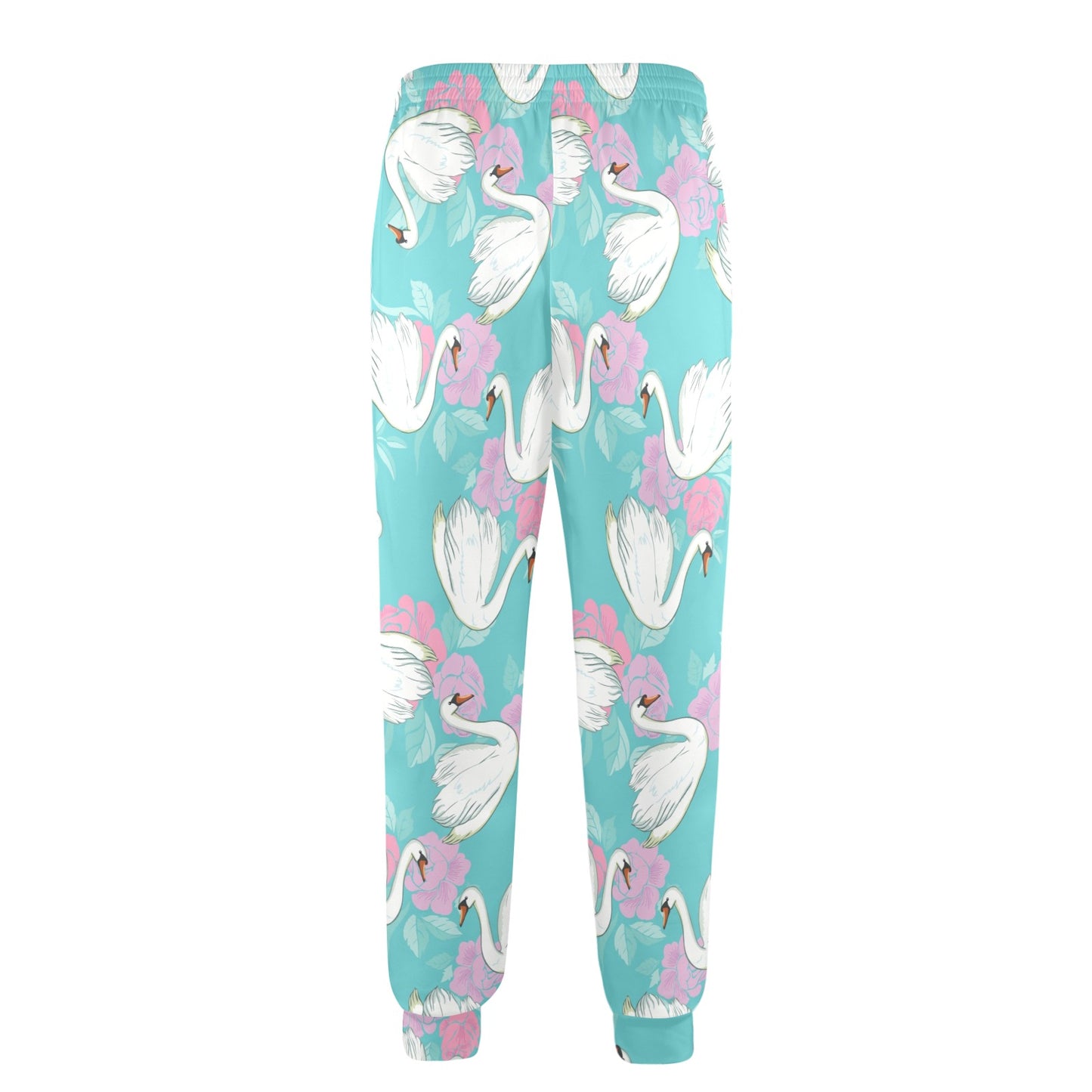 Swan Pattern Print Design 03 Men's Casual Track Pants