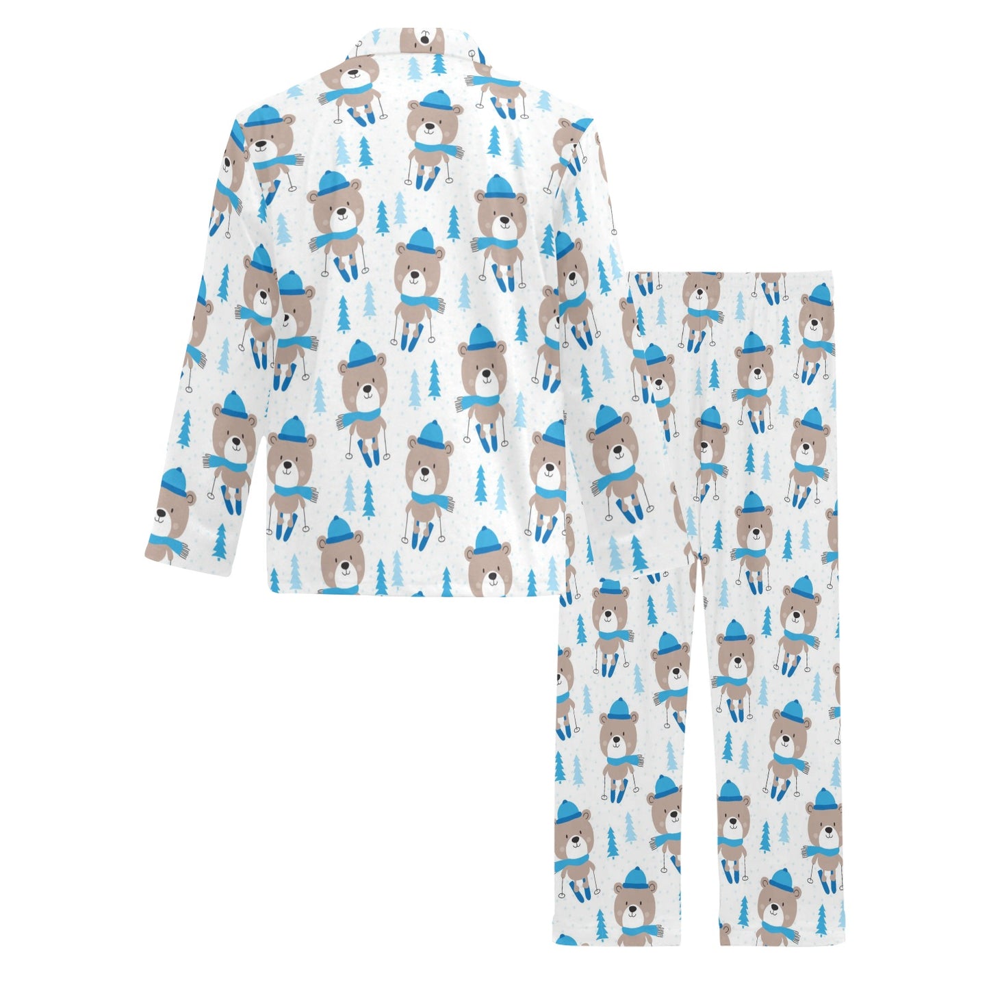 Ski Print Design LKS306 Men's Long Pajama Set