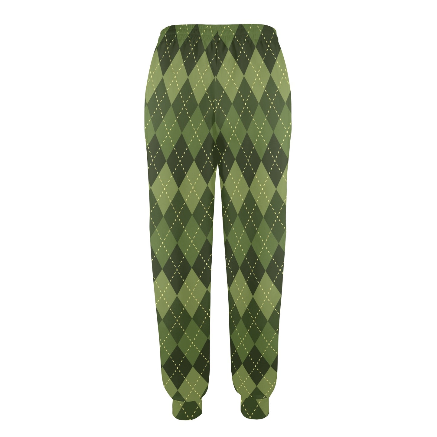 Argyle Green Pattern Print Design 01 Women's Casual Track Pants