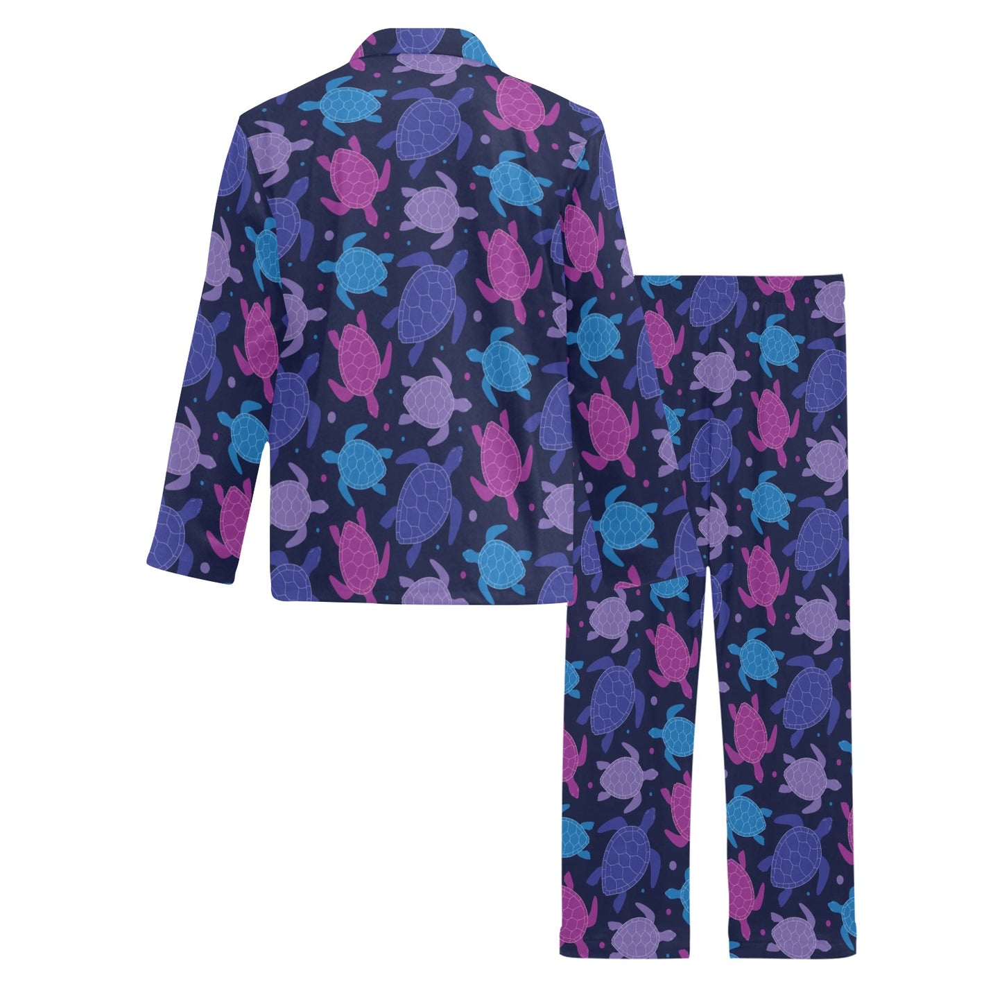 Sea Turtle Print Design LKS309 Men's Long Pajama Set