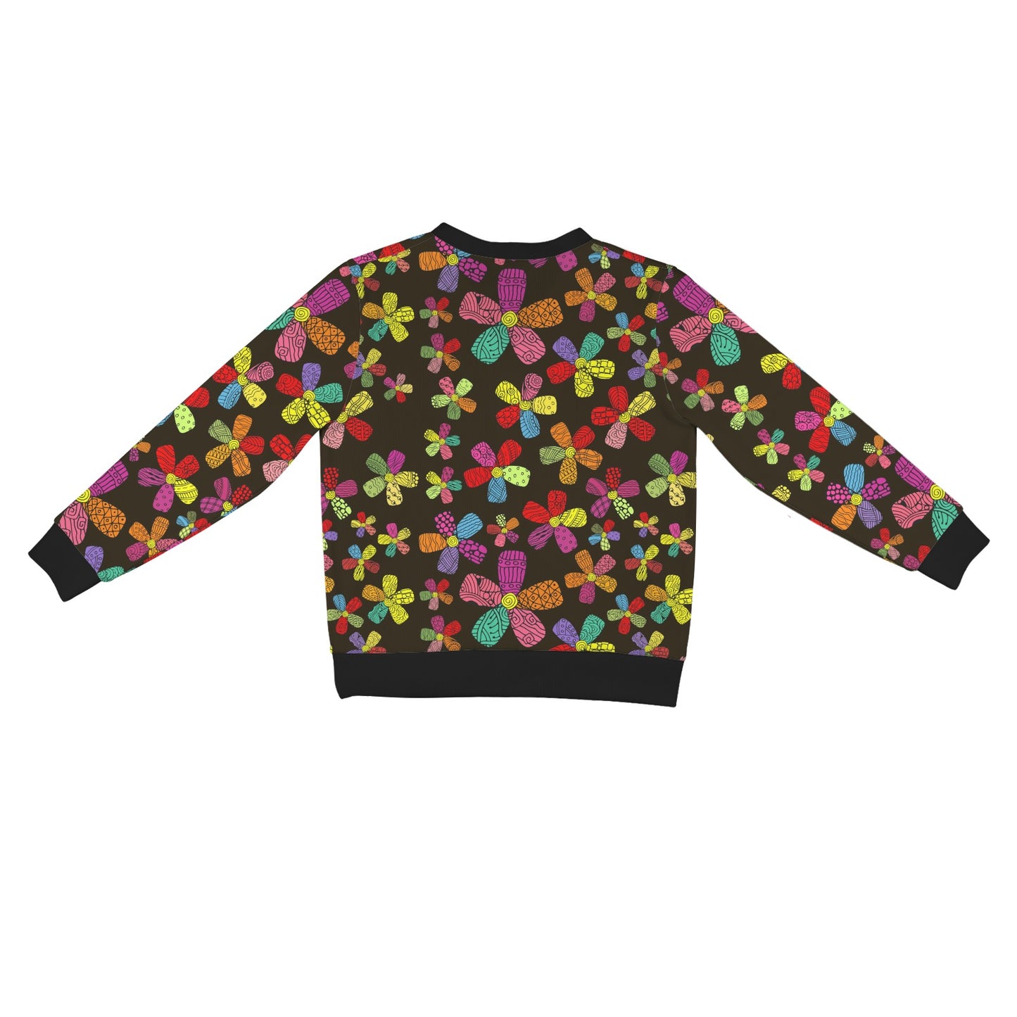 Flower Power Colorful Print Pattern Women's Cardigan