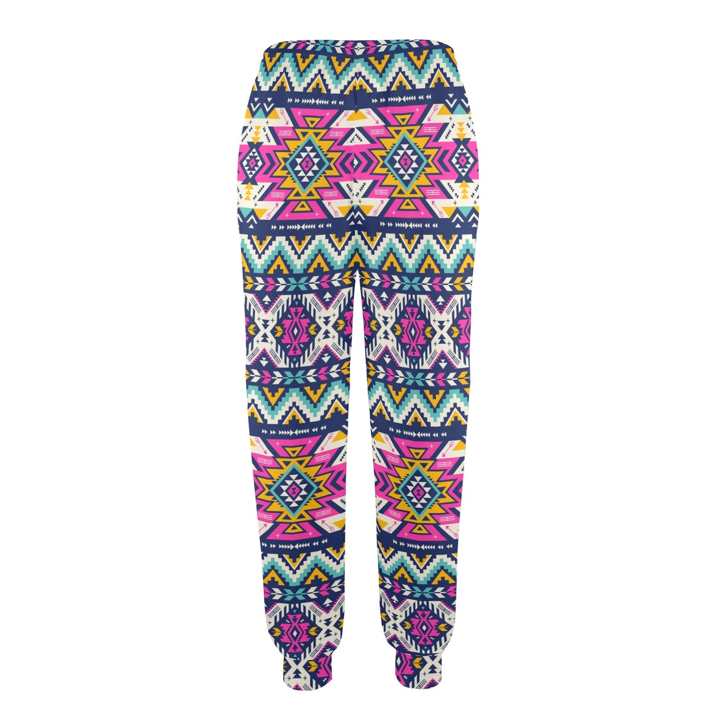 Aztec Pink Geometric Print Pattern Women's Casual Track Pants