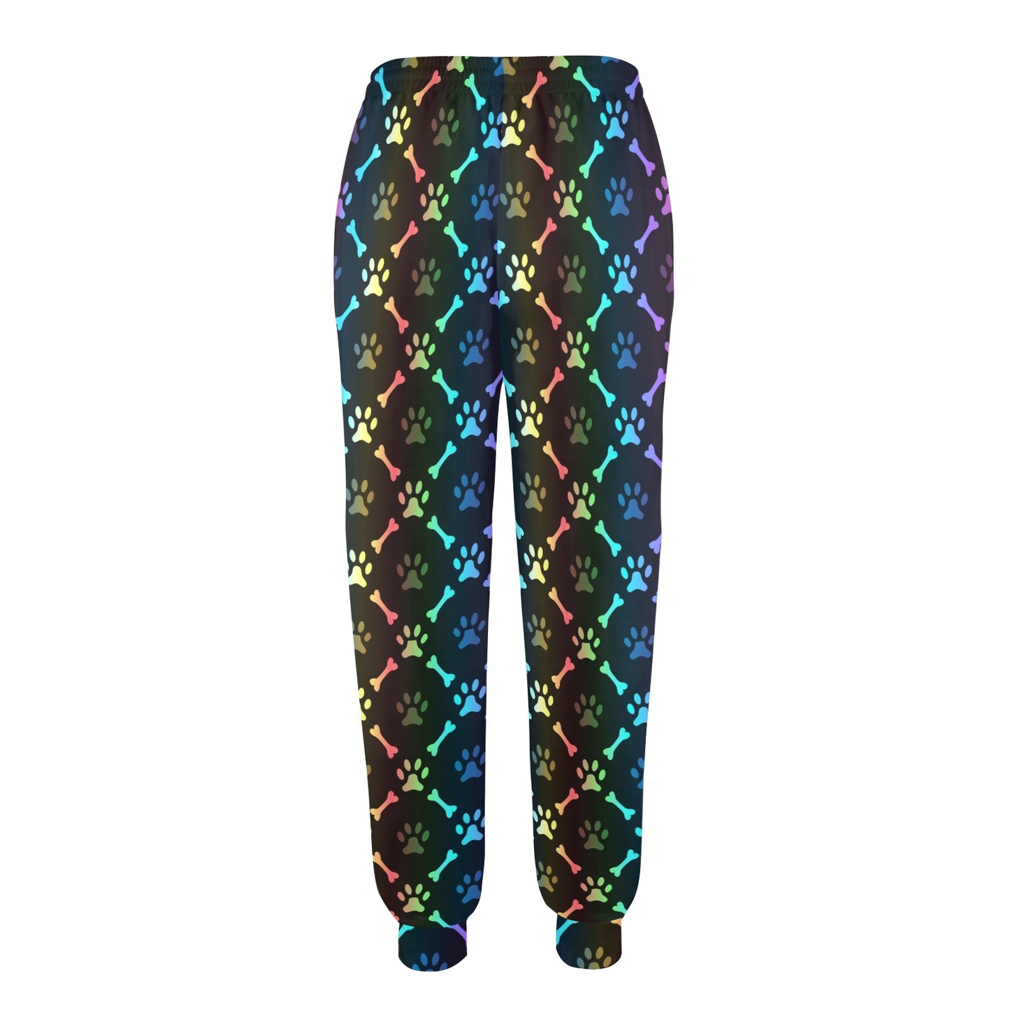 Paw Rainbow Pattern Print Design A01 Women's Casual Track Pants