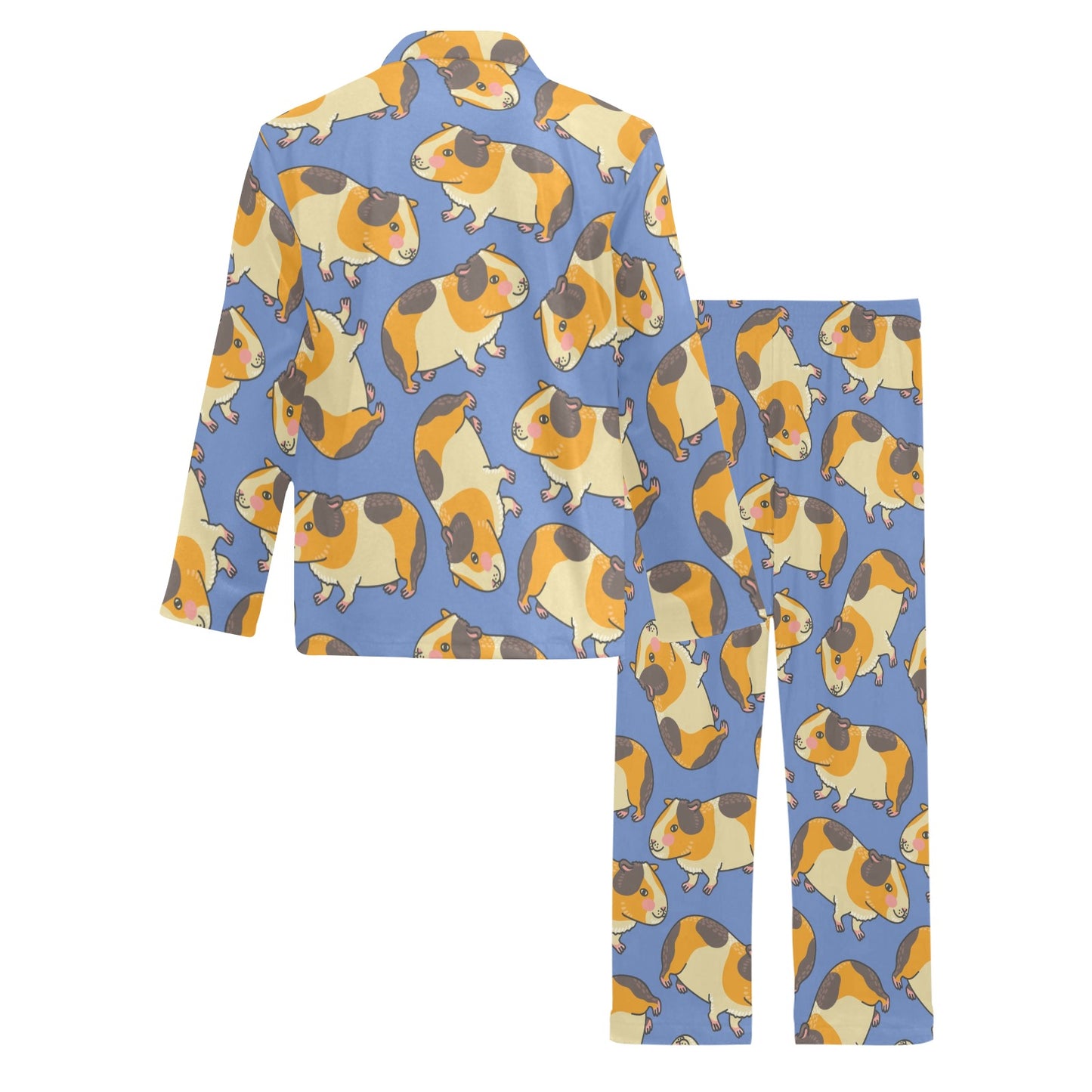 Guinea Pig Pattern Print Design 01 Men's Long Pajama Set