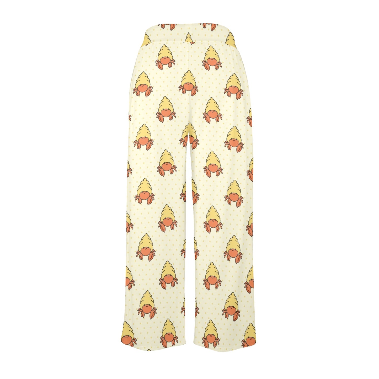 Hermit Crab Design Print Pattern JJ0340 Women's Wide Leg Lounge Pants