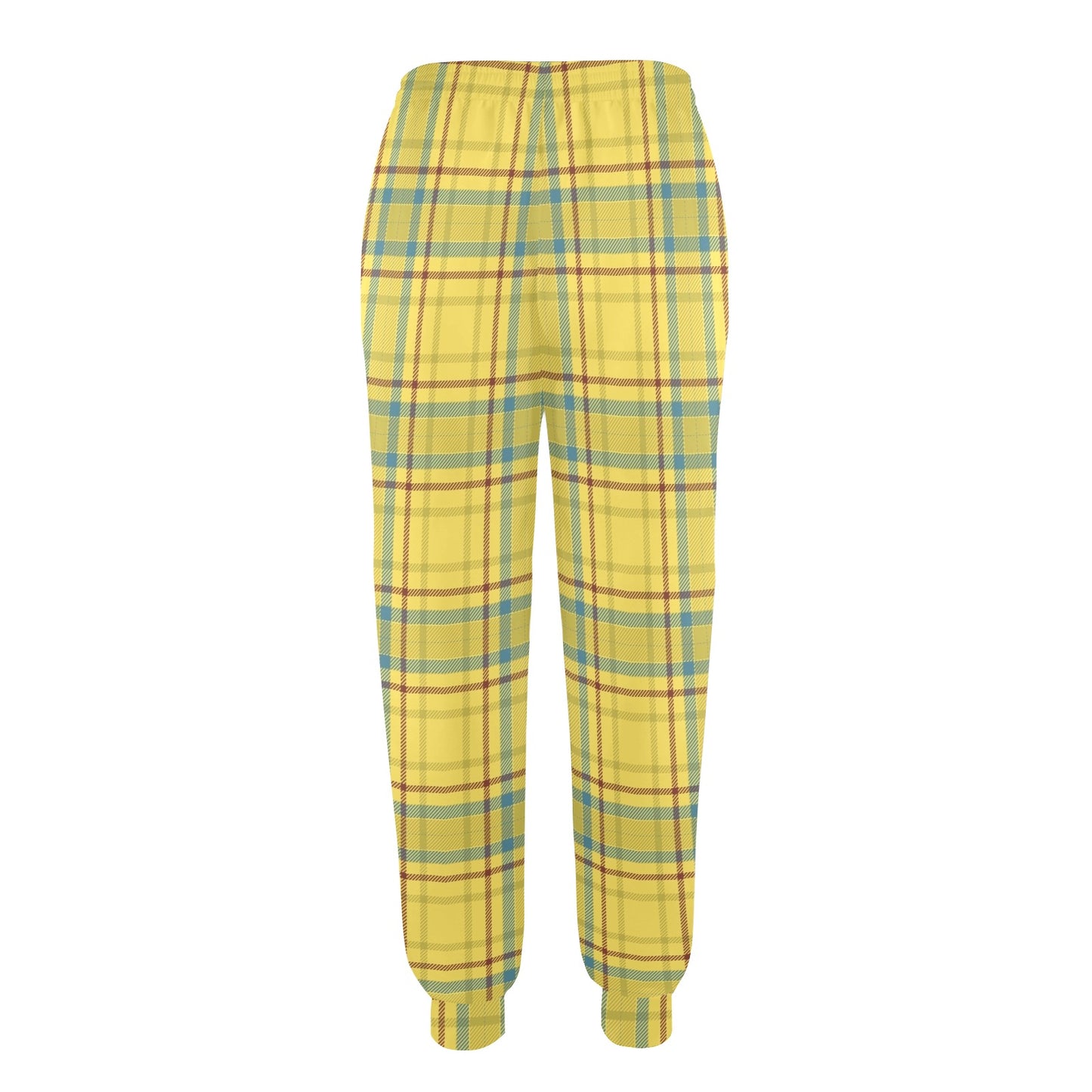 Tartan Yellow Print Design LKS301 Women's Casual Track Pants