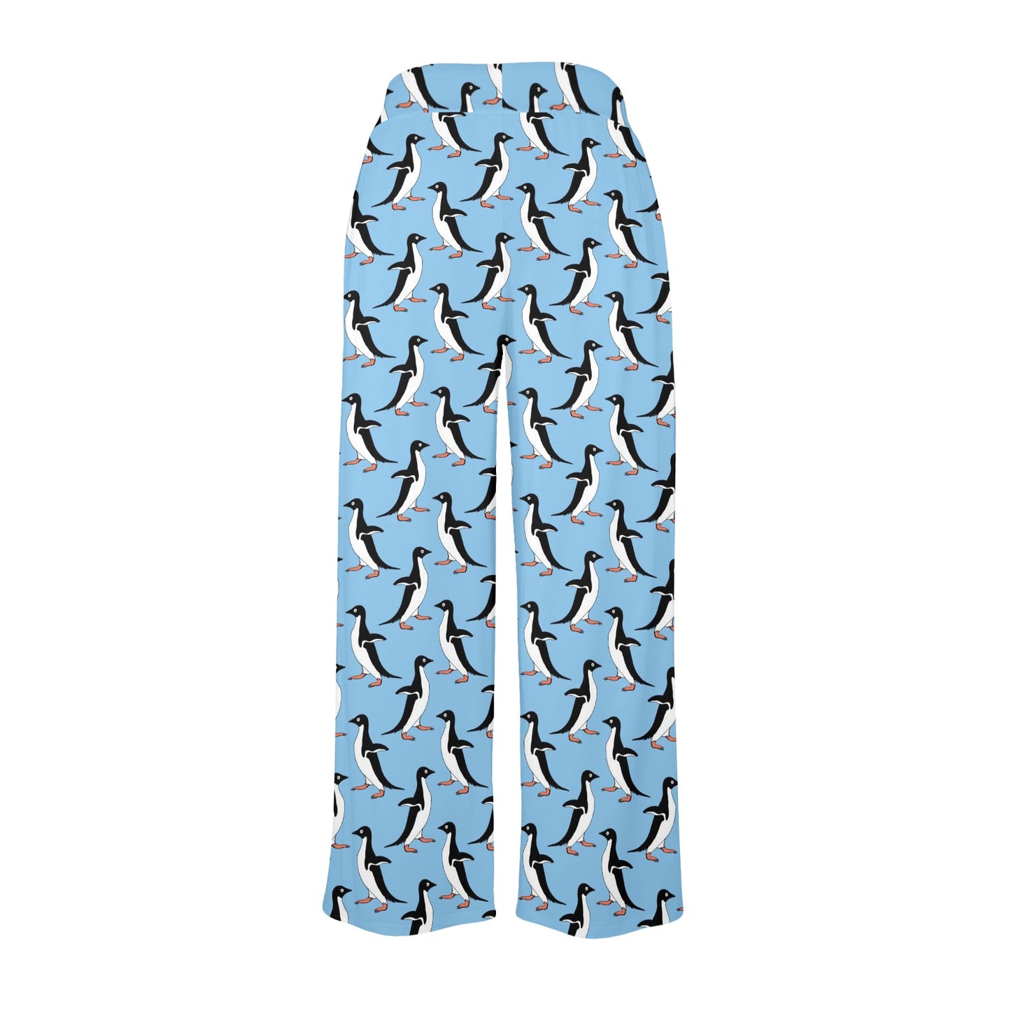 Penguin Dance Pattern Women's Wide Leg Lounge Pants