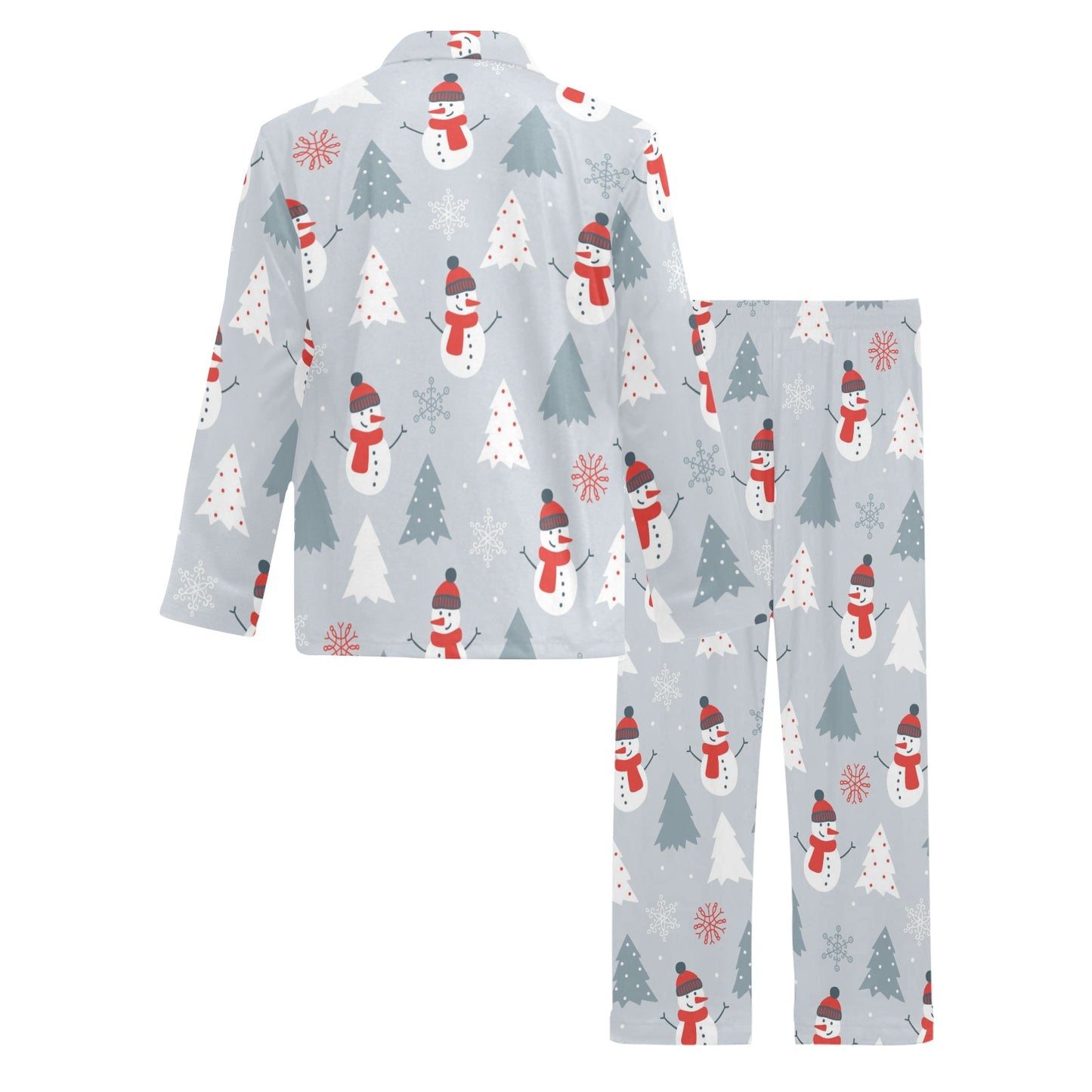 Snowman Print Design LKS302 Men's Long Pajama Set