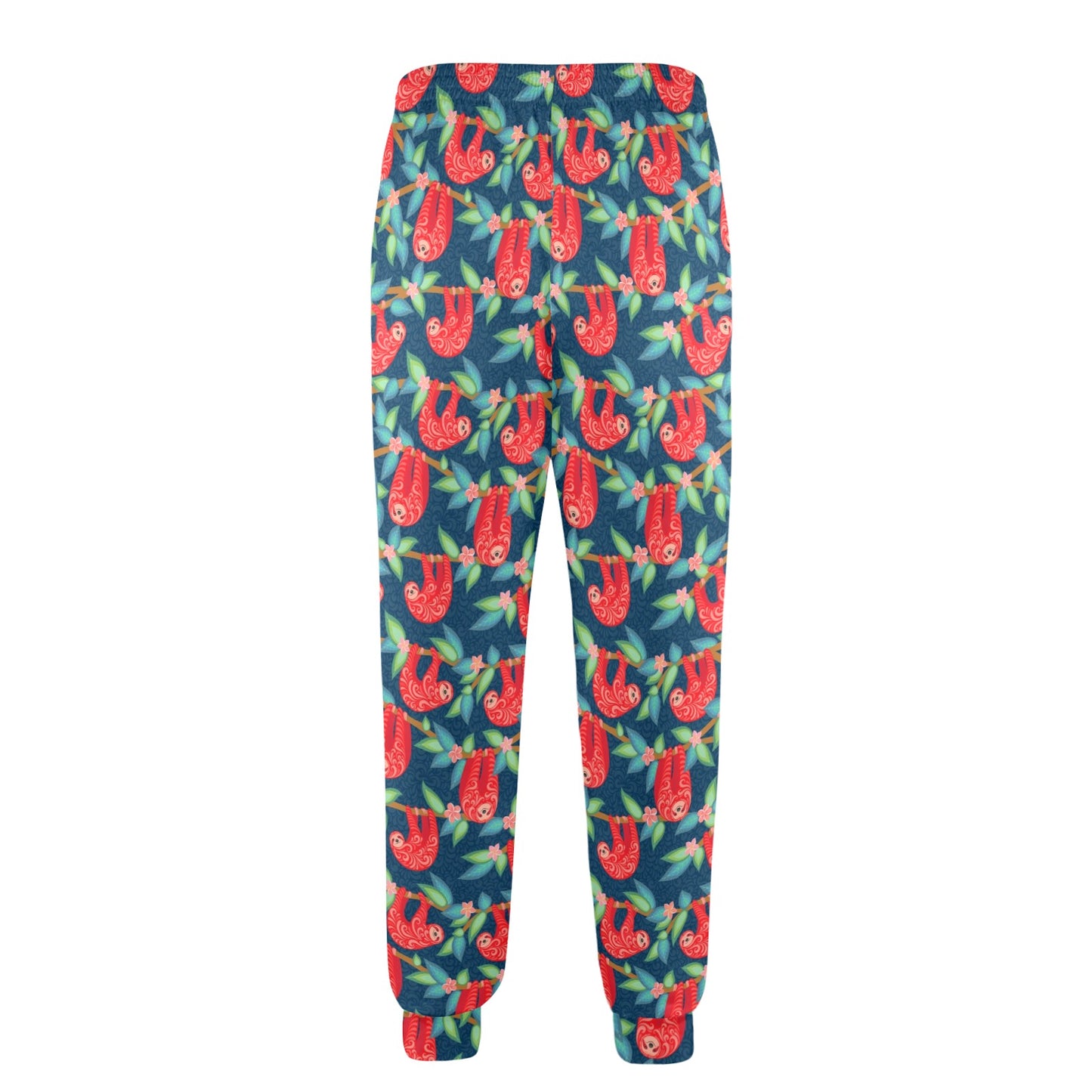 Sloth Red Design Themed Print Men's Casual Track Pants