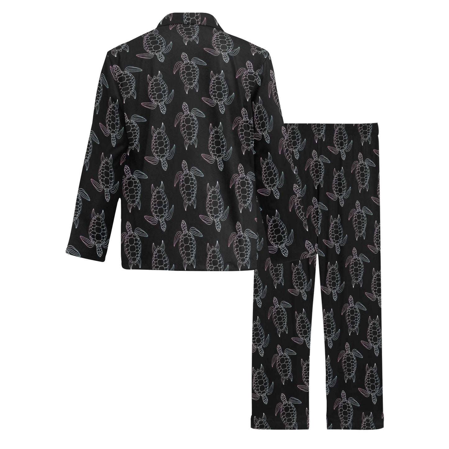 Sea Turtle Print Design LKS3012 Men's Long Pajama Set
