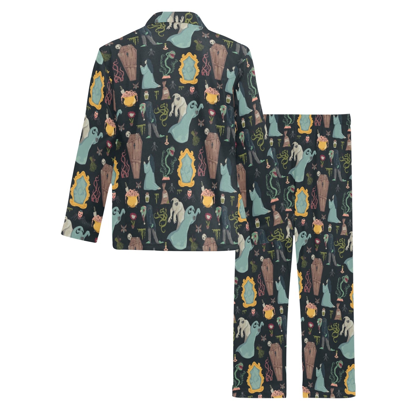 Creepy Print Design LKS303 Men's Long Pajama Set