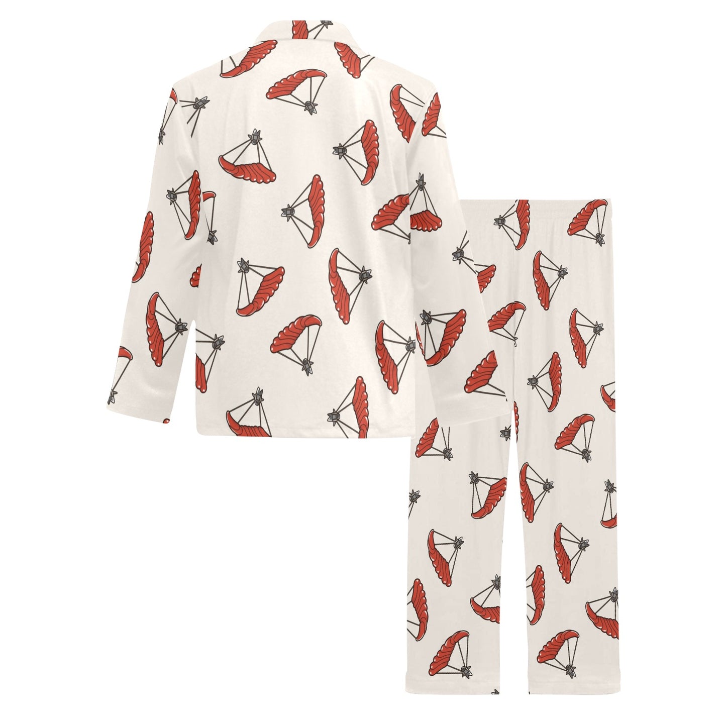 Skydiver Print Design LKS302 Men's Long Pajama Set