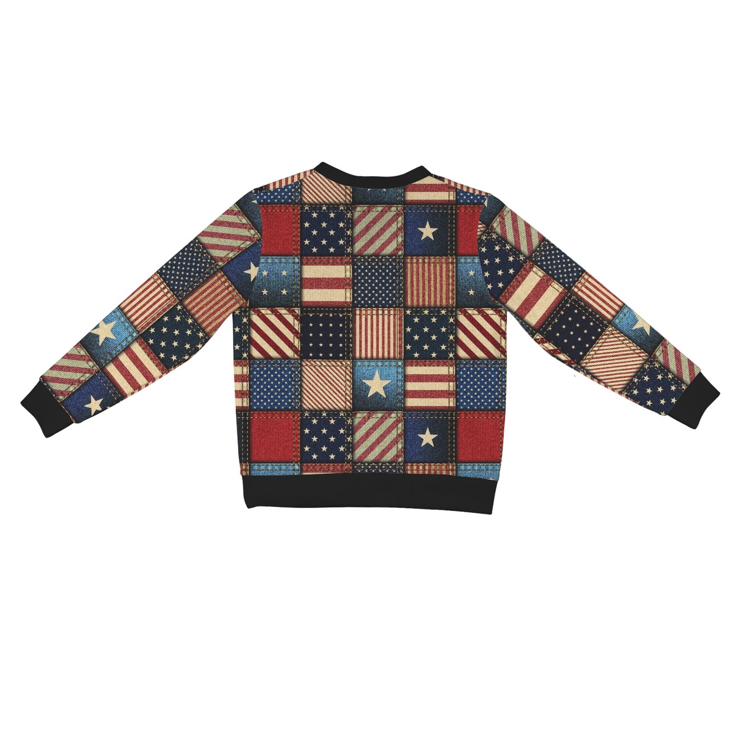 American flag Patchwork Design Women's Cardigan