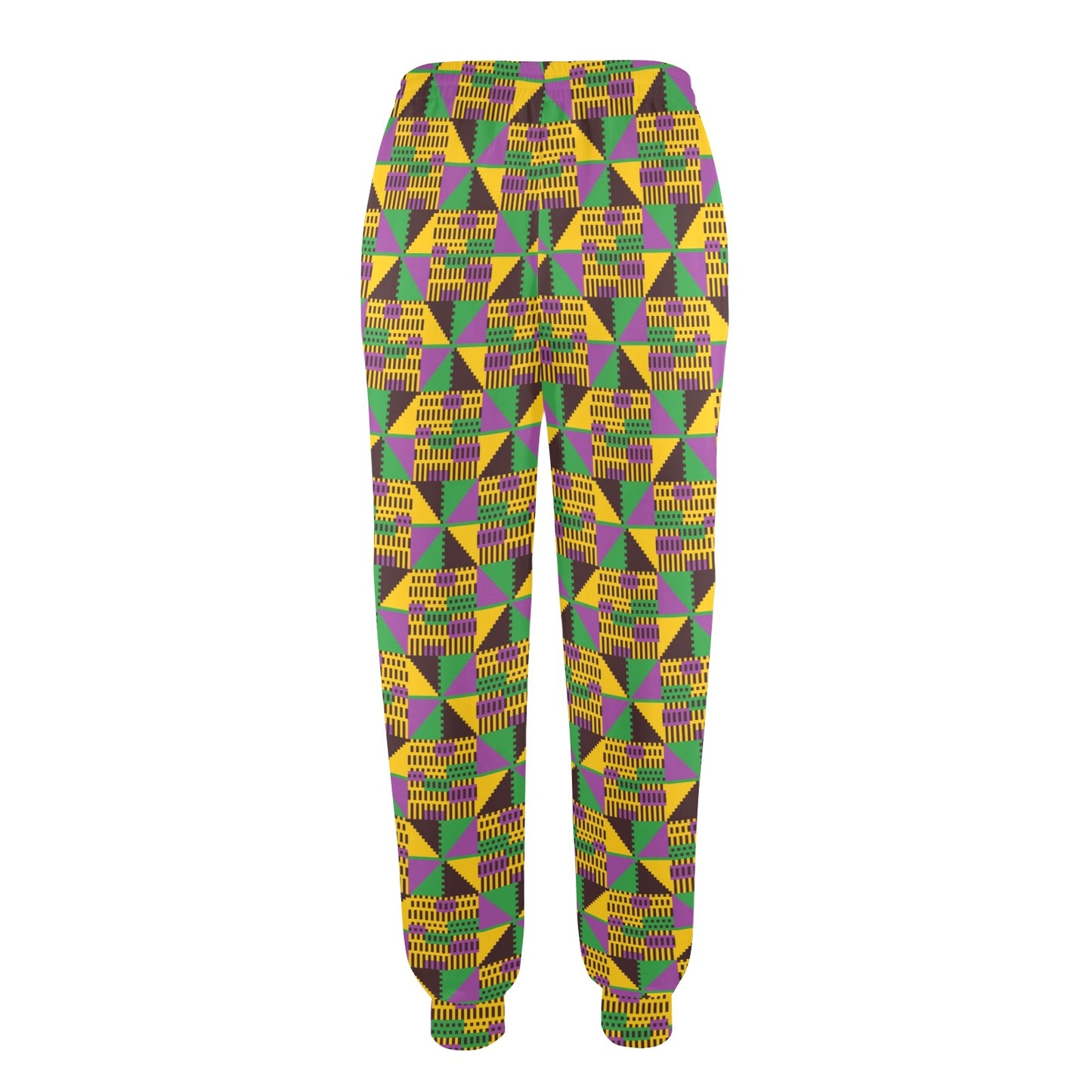Kente Triangle Design African Print Women's Casual Track Pants