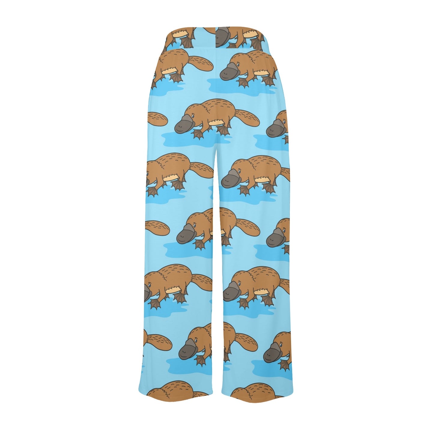 Platypus Pattern Print Design A02 Women's Wide Leg Lounge Pants