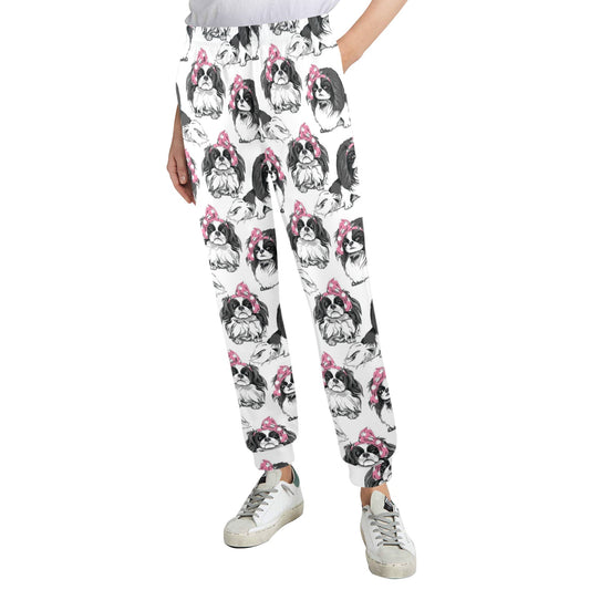 Japanese Chin Pattern Print Design 01 Women's Casual Track Pants