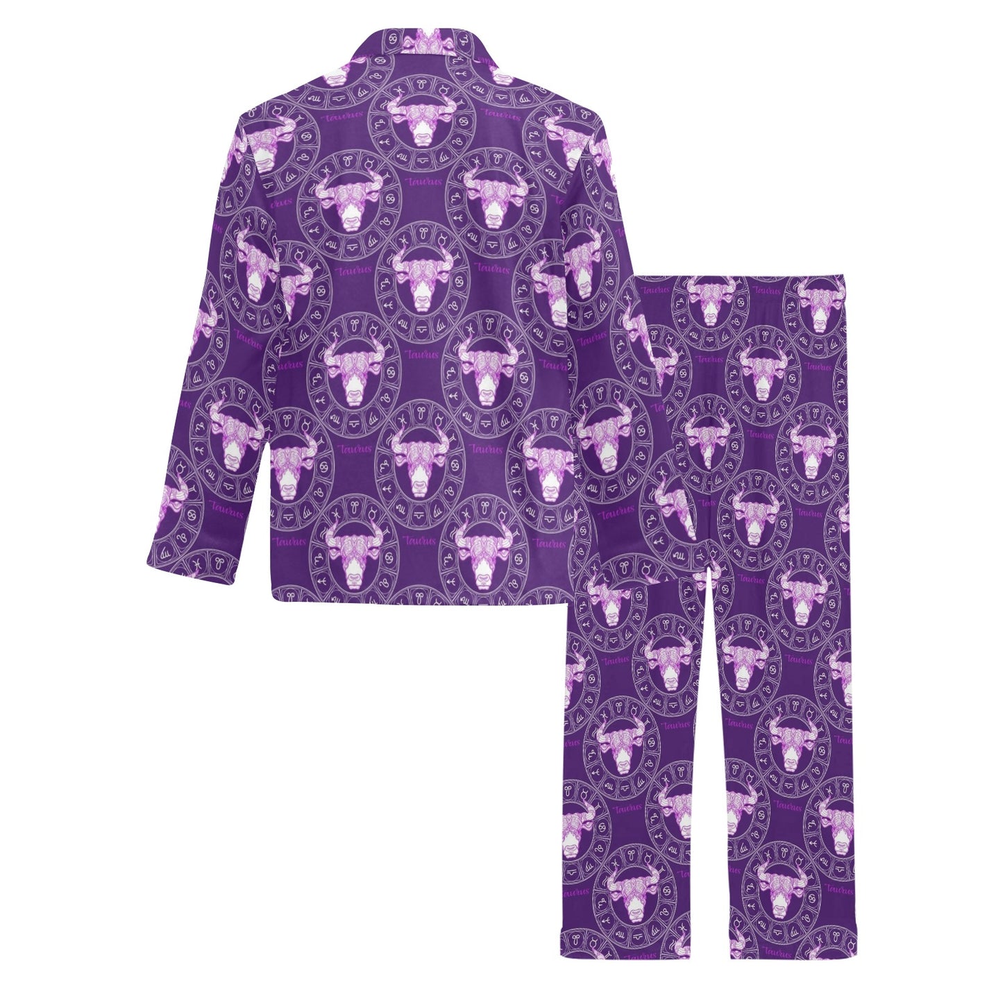 Taurus Print Design LKS303 Men's Long Pajama Set