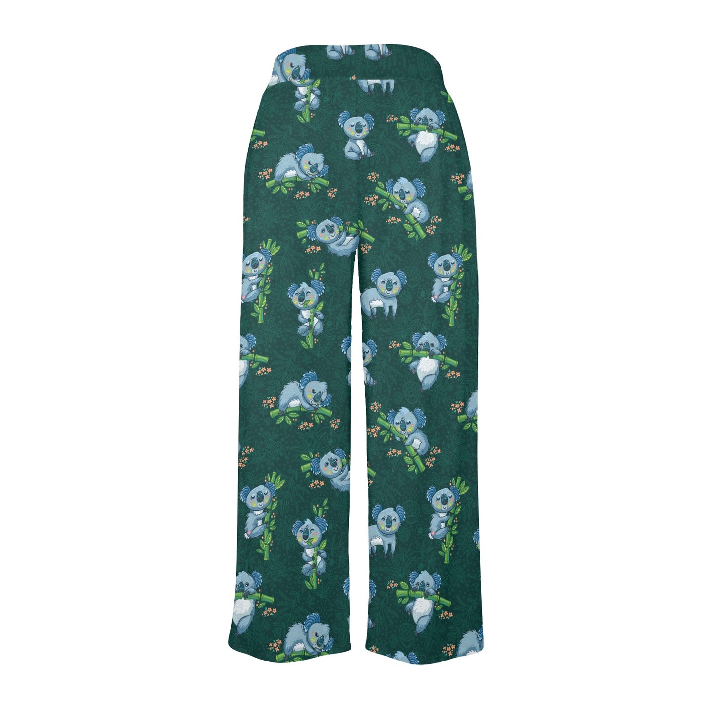 Koala Blue Design Print Women's Wide Leg Lounge Pants