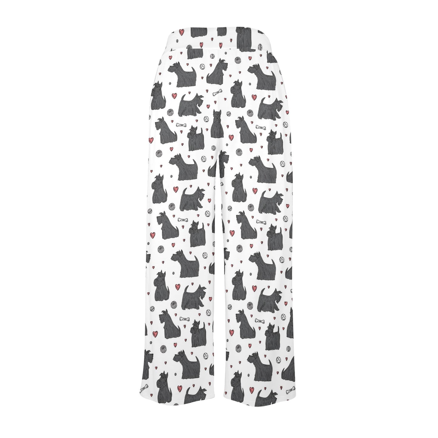 Scottish Terriers Print Design LKS3015 Women's Wide Leg Lounge Pants
