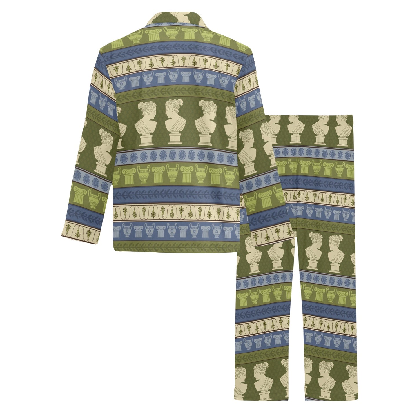 Ancient Greek Statue Print Design LKS301 Men's Long Pajama Set