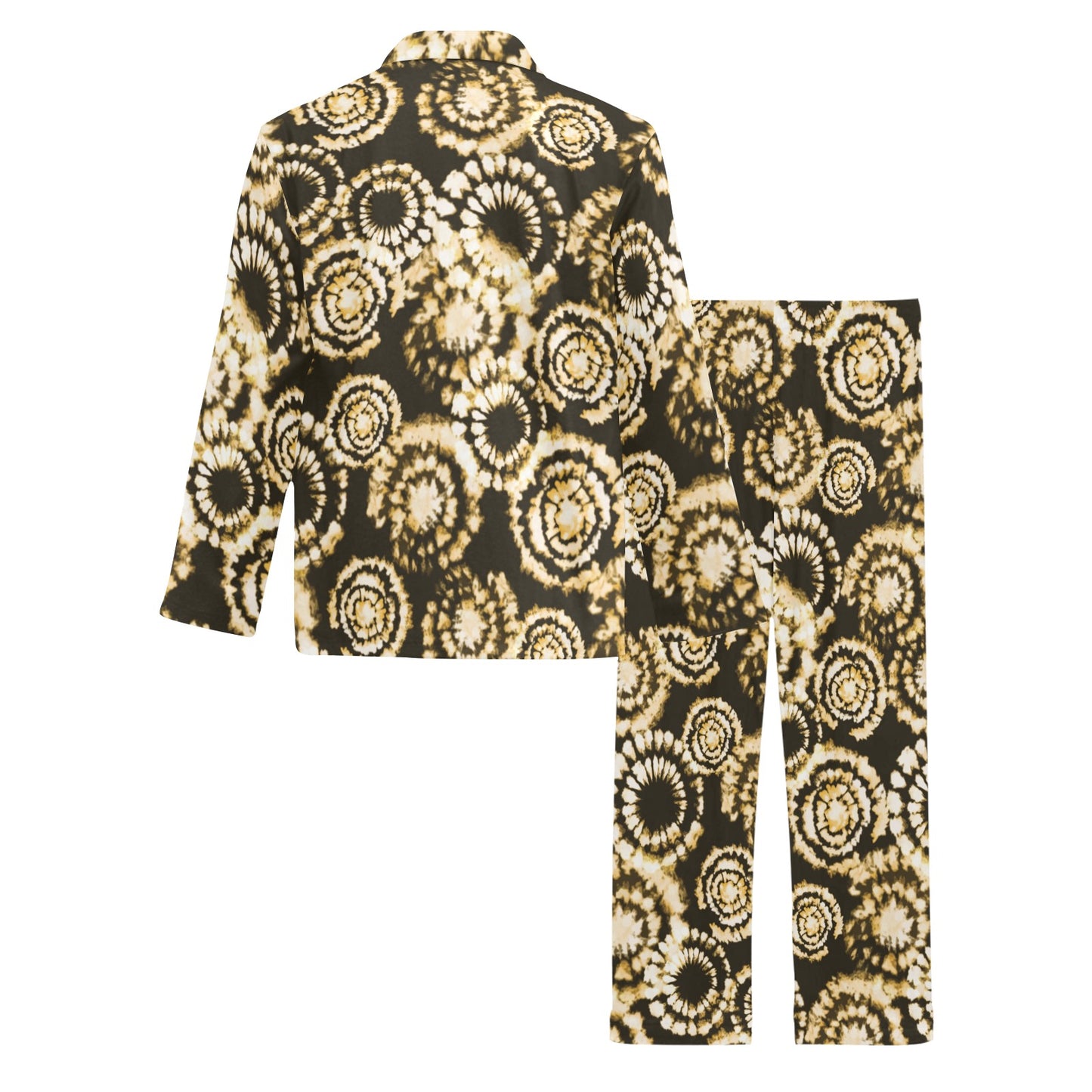 Tie Dye Print Design LKS307 Men's Long Pajama Set