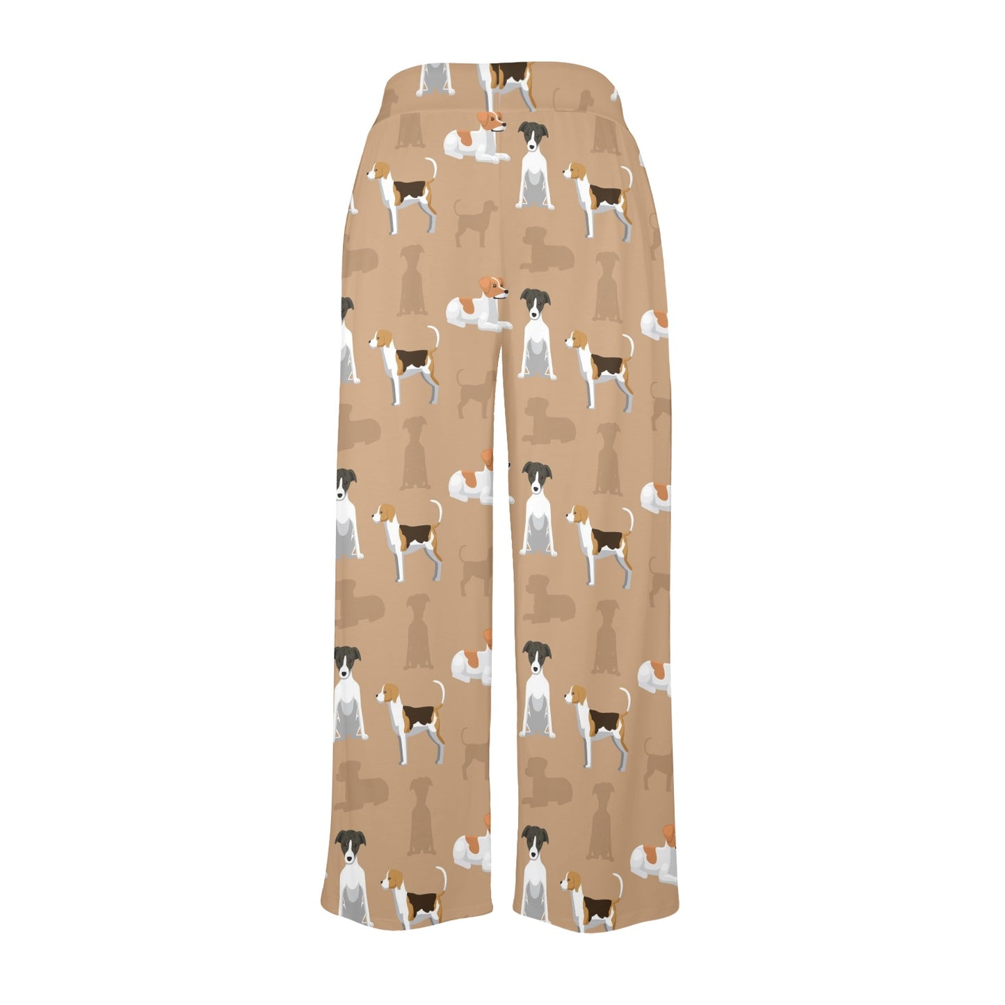 English Foxhounds Design Print Pattern JJ0127 Women's Wide Leg Lounge Pants