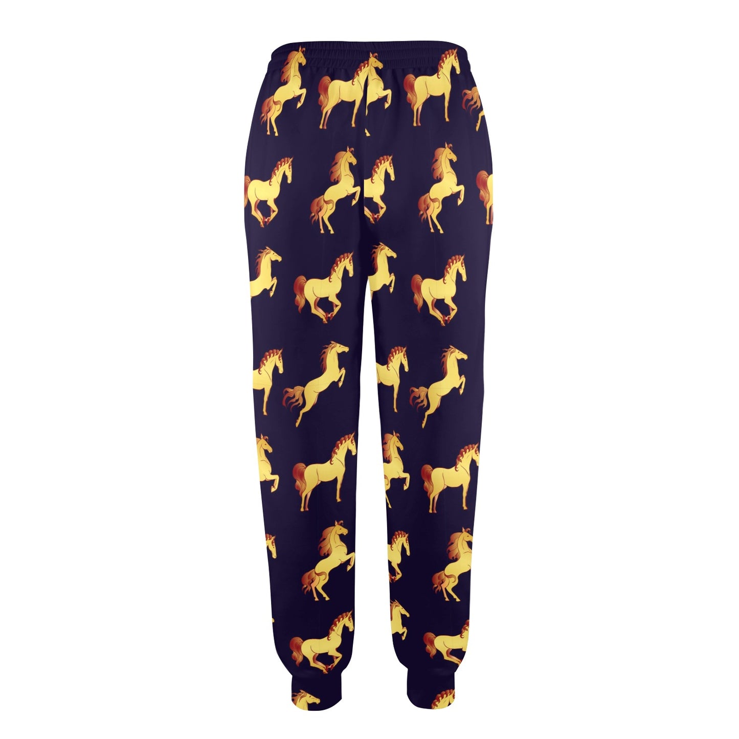 Gold Horse Pattern Women's Casual Track Pants