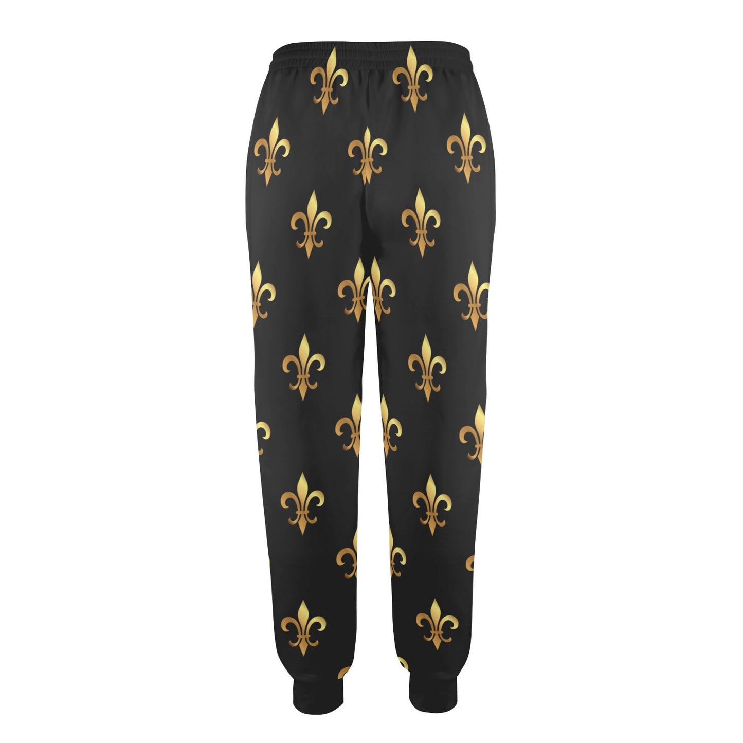 Fleur De Lis Gold Pattern Print Design 03 Women's Casual Track Pants