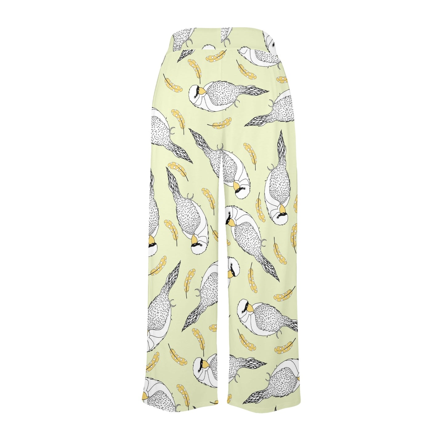 Parakeet Pattern Print Design A03 Women's Wide Leg Lounge Pants