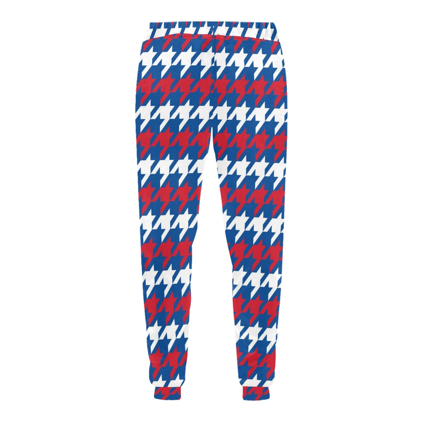 Patriotic Houndstooth Pattern Print Design A02 Men's Sweatpants