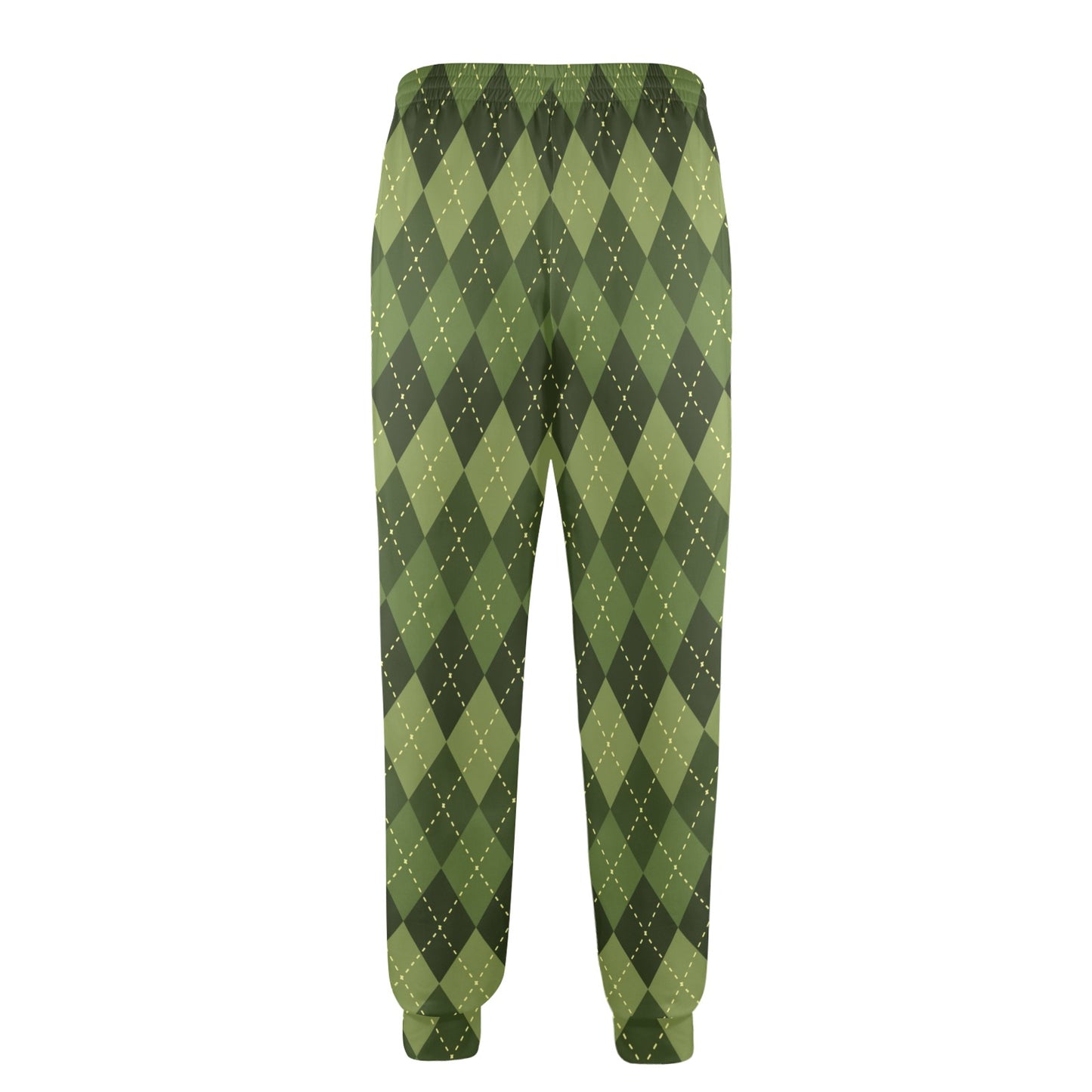 Argyle Green Pattern Print Design 01 Men's Casual Track Pants