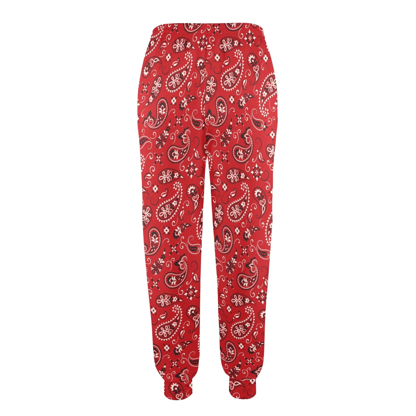 Bandana Paisley Red Print Design LKS3011 Women's Casual Track Pants