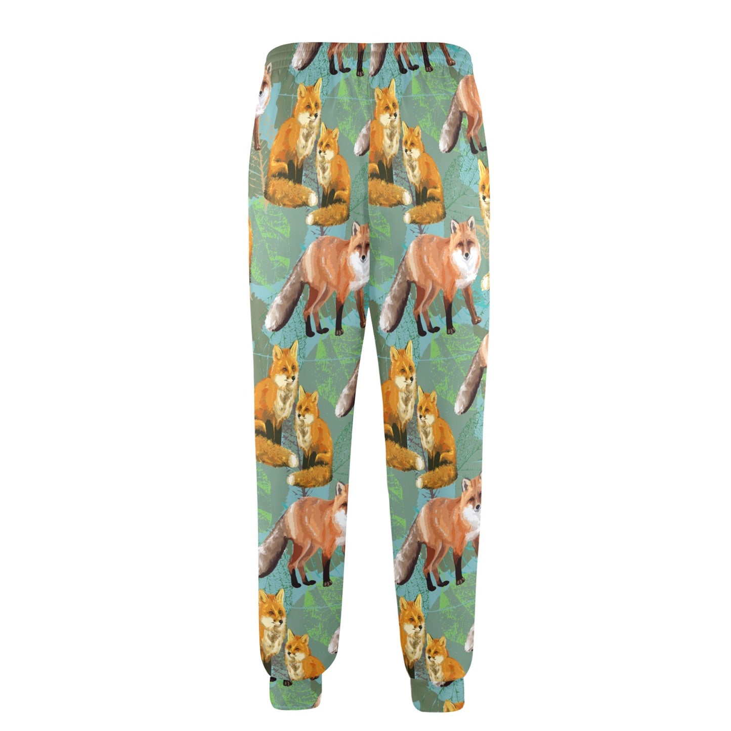 Fox Autumn leaves Themed Men's Casual Track Pants