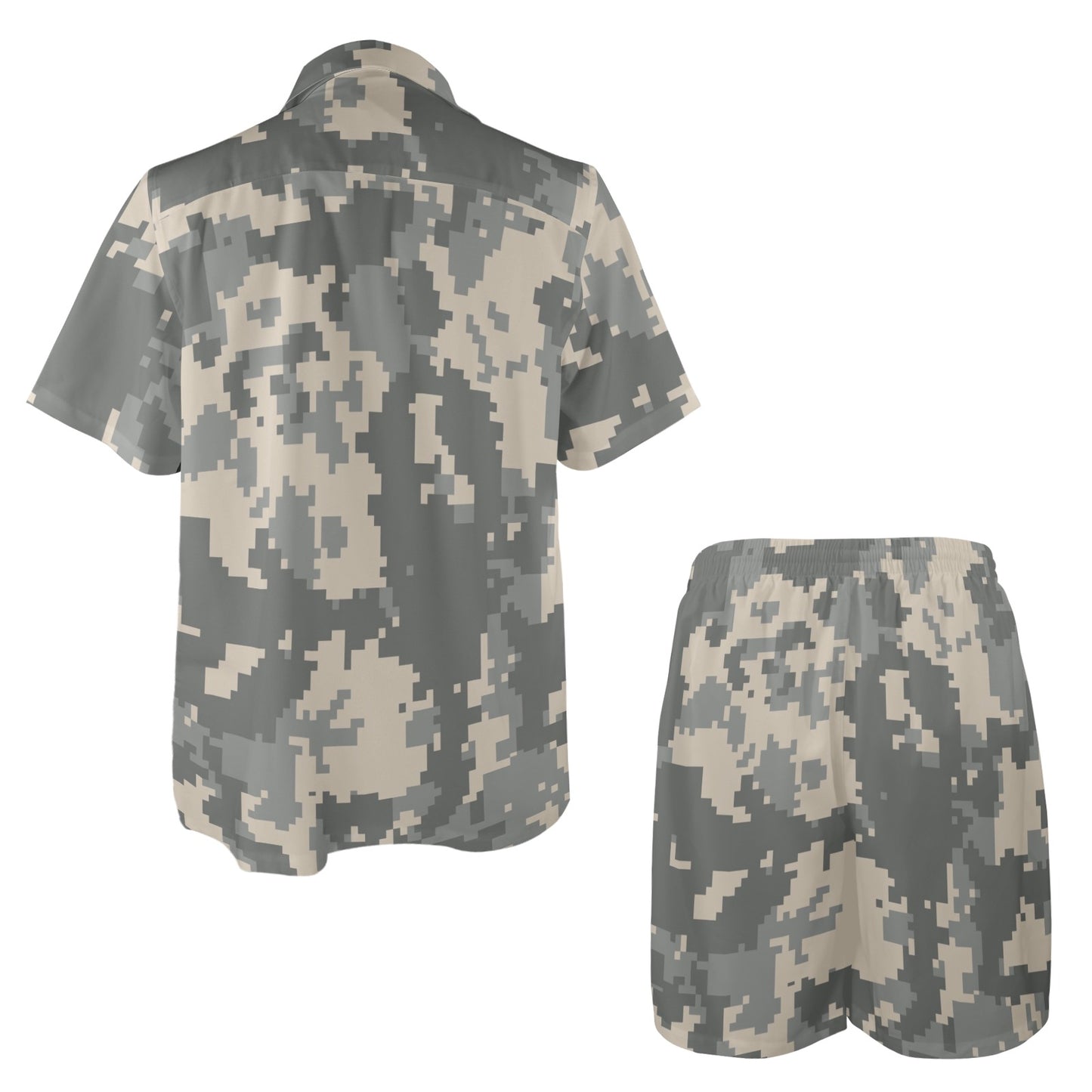 ACU Digital Camouflage Men's Beach Shirt and Shorts Set
