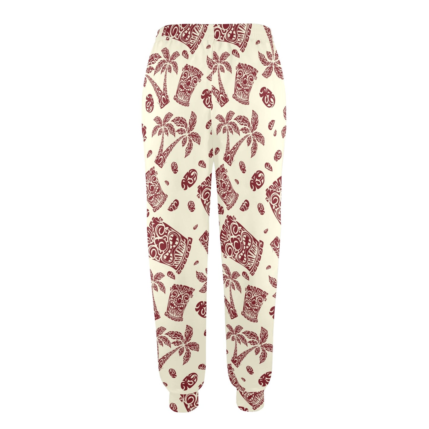 Tiki Tribal Mask Palm Tree Women's Casual Track Pants