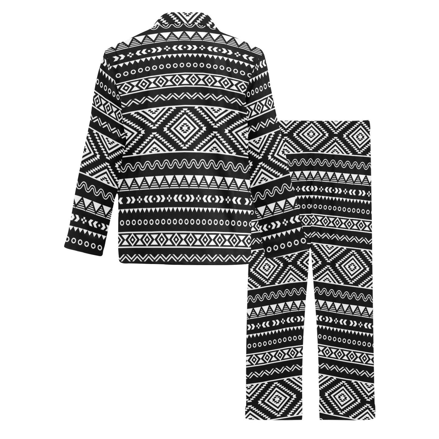 Tribal Pattern Print Design LKS301 Men's Long Pajama Set