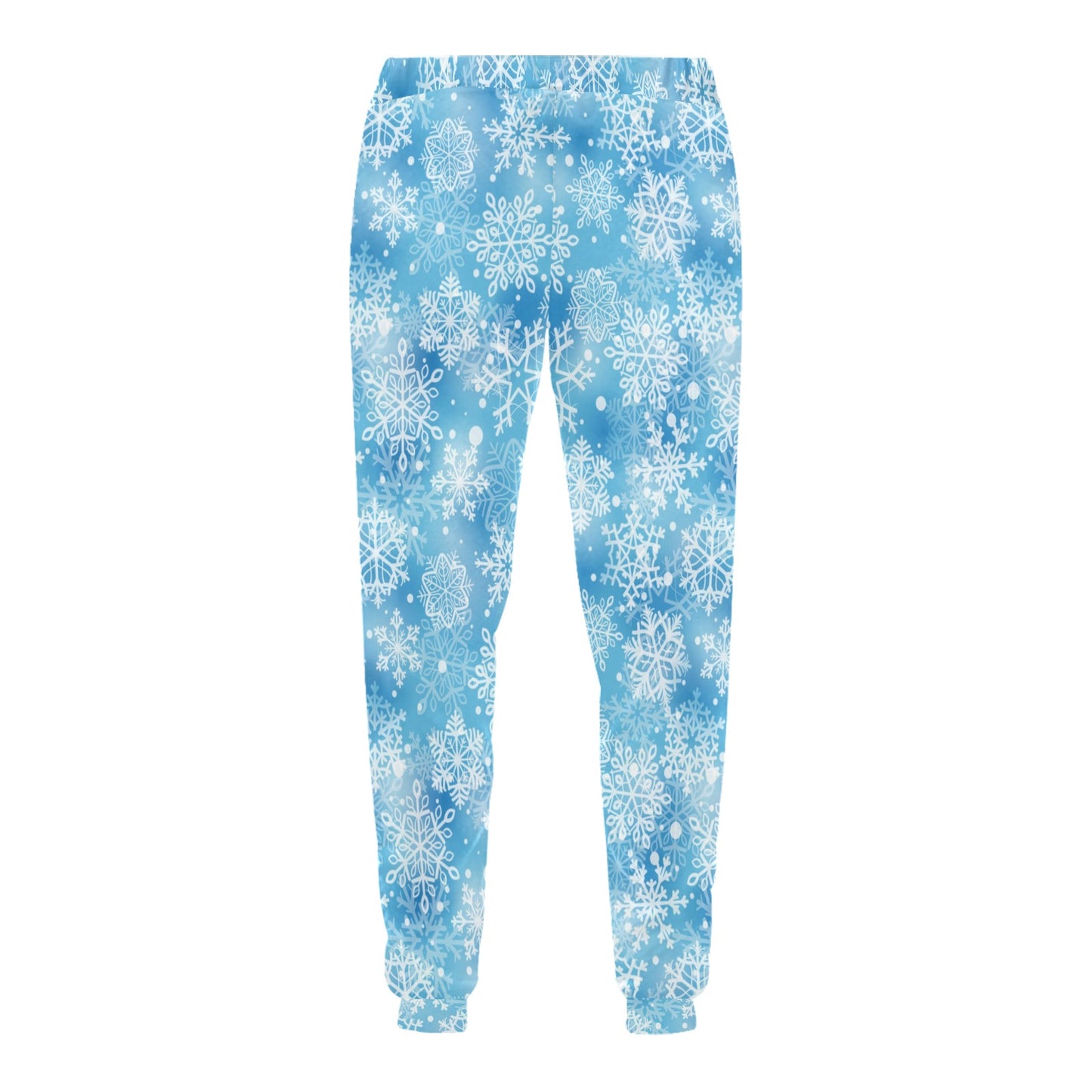 Snowflake Blue Print Design LKS301 Men's Sweatpants