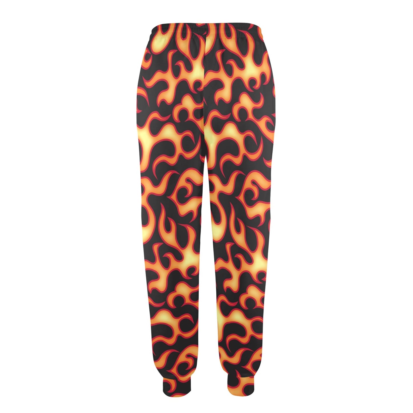 Flame Fire Themed Print Women's Casual Track Pants