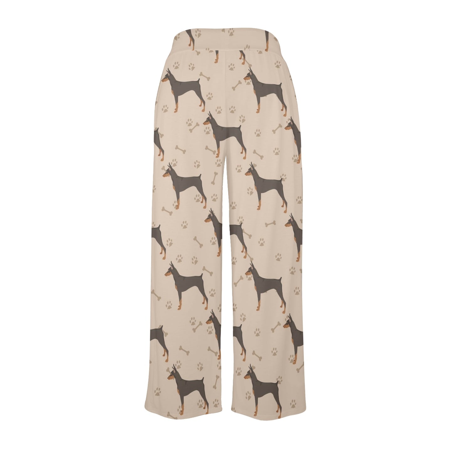Doberman Pinschers Design Print Pattern JJ0112 Women's Wide Leg Lounge Pants
