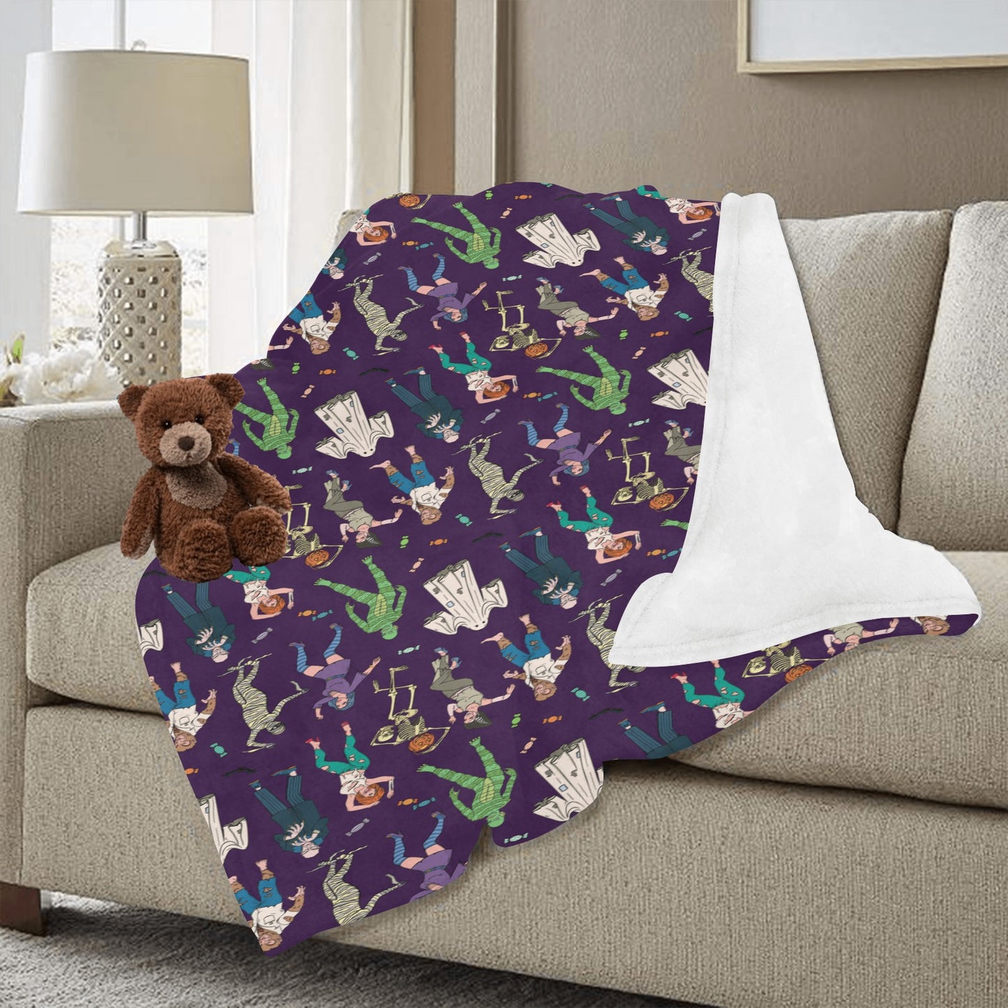 Creepy Zombie Print Design LKS302 Premium Blanket