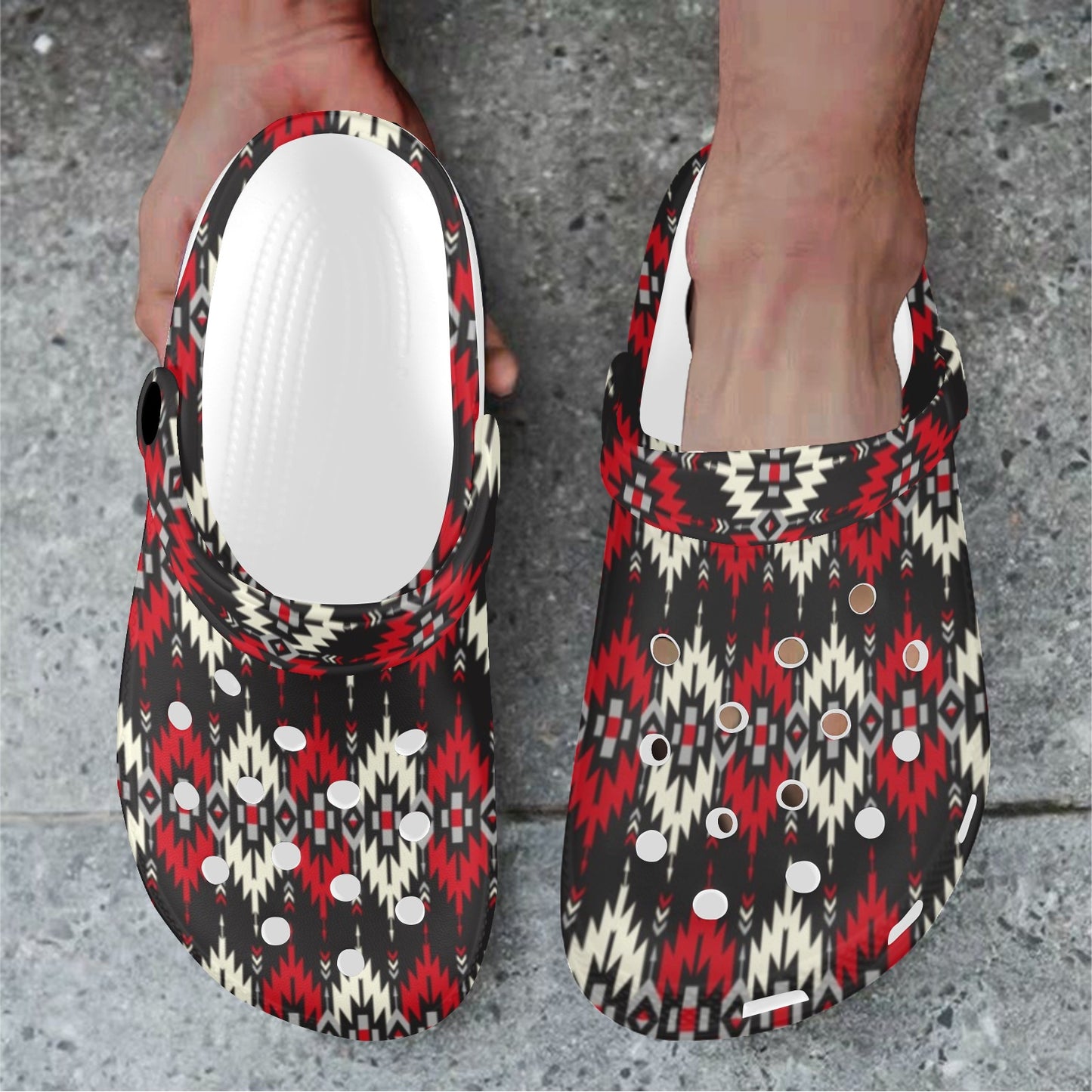 Southwestern Pattern Unisex Clogs Shoes