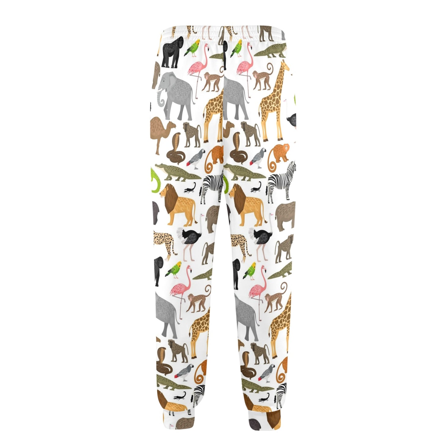 Zoo Animal Design Print Pattern JJ0412 Men's Casual Track Pants