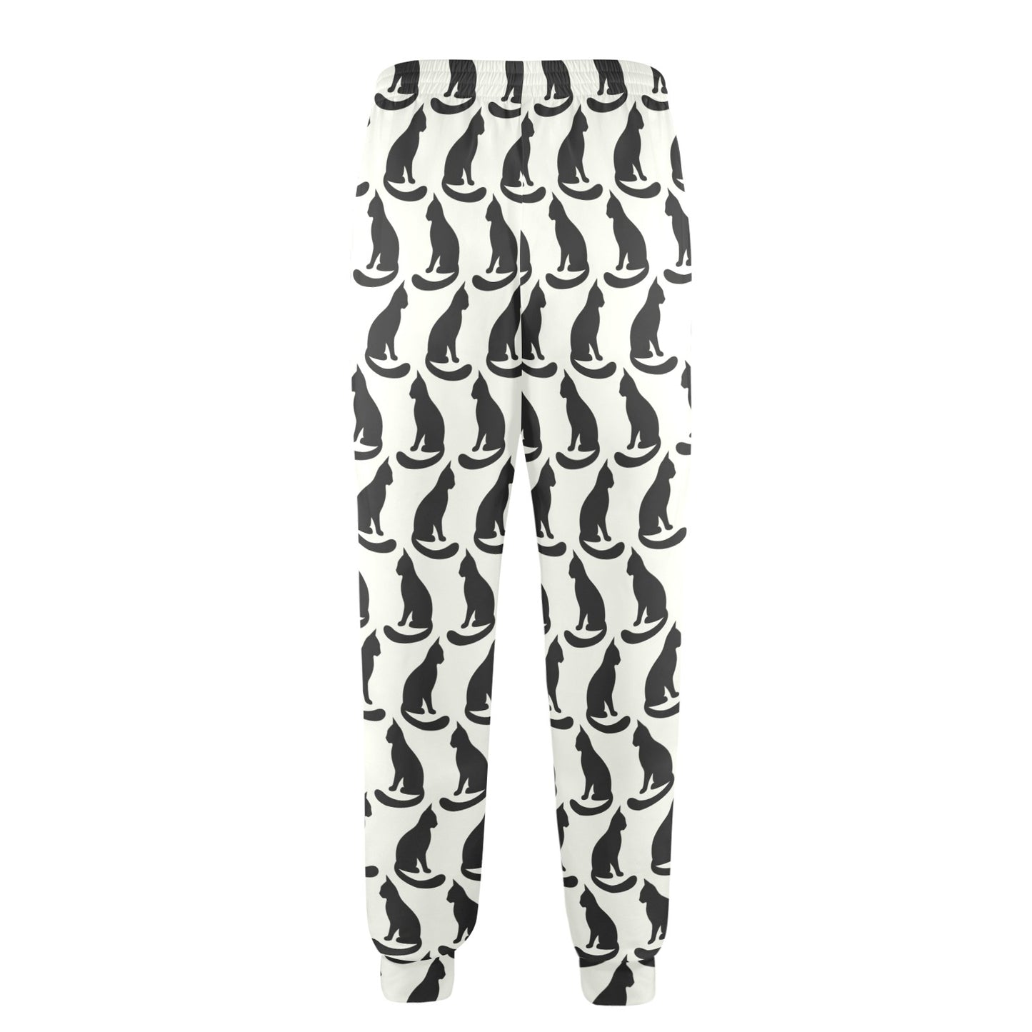 Black Cat Pattern Print Design 02 Men's Casual Track Pants