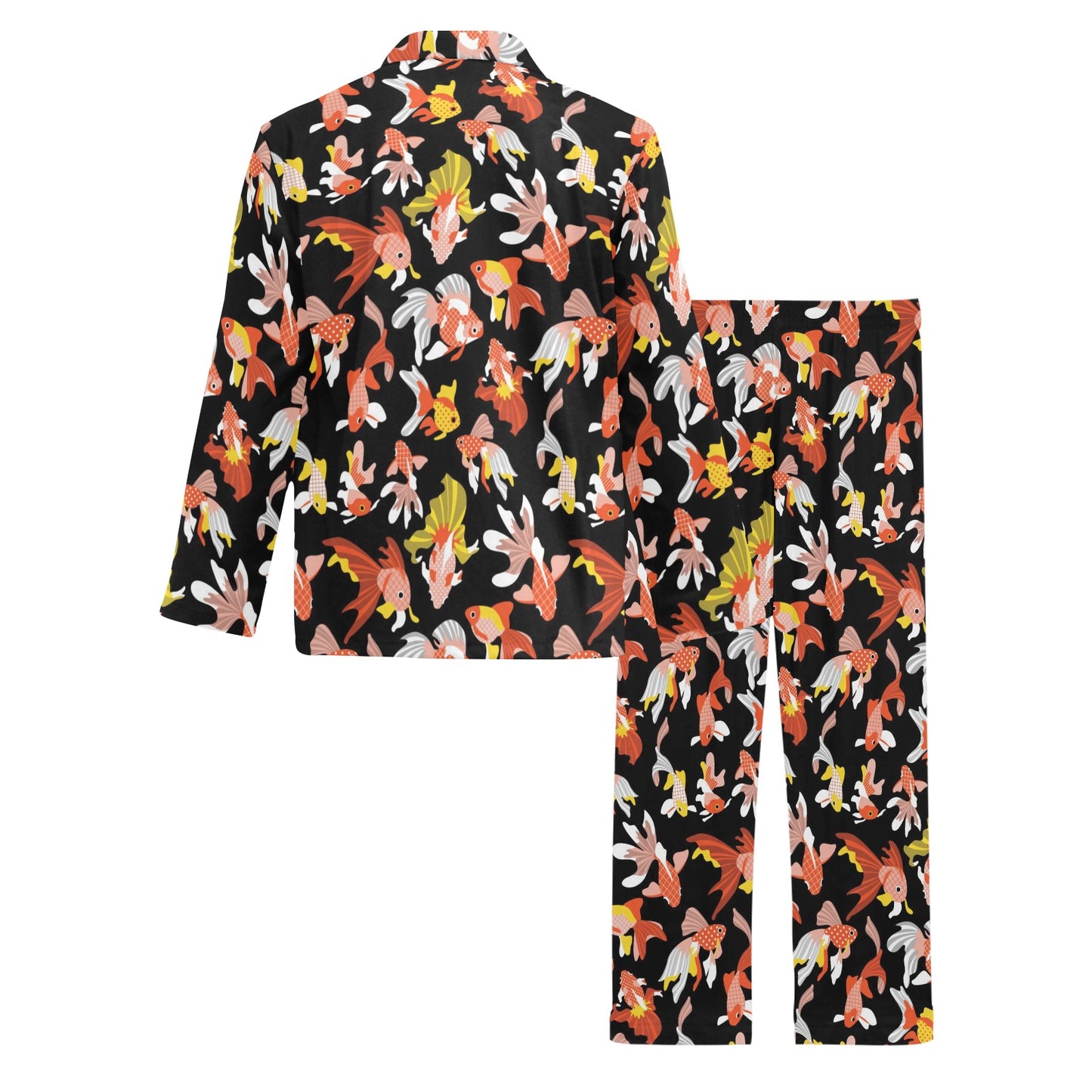 Goldfish Print Design LKS401 Men's Long Pajama Set