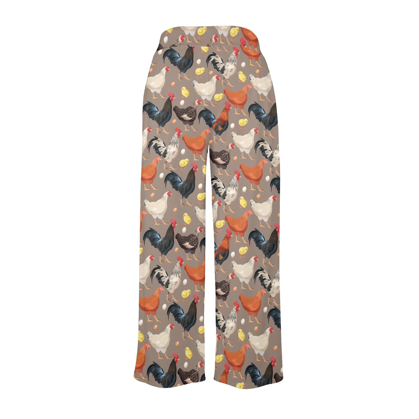 Chicken Evolution Pattern Women's Wide Leg Lounge Pants