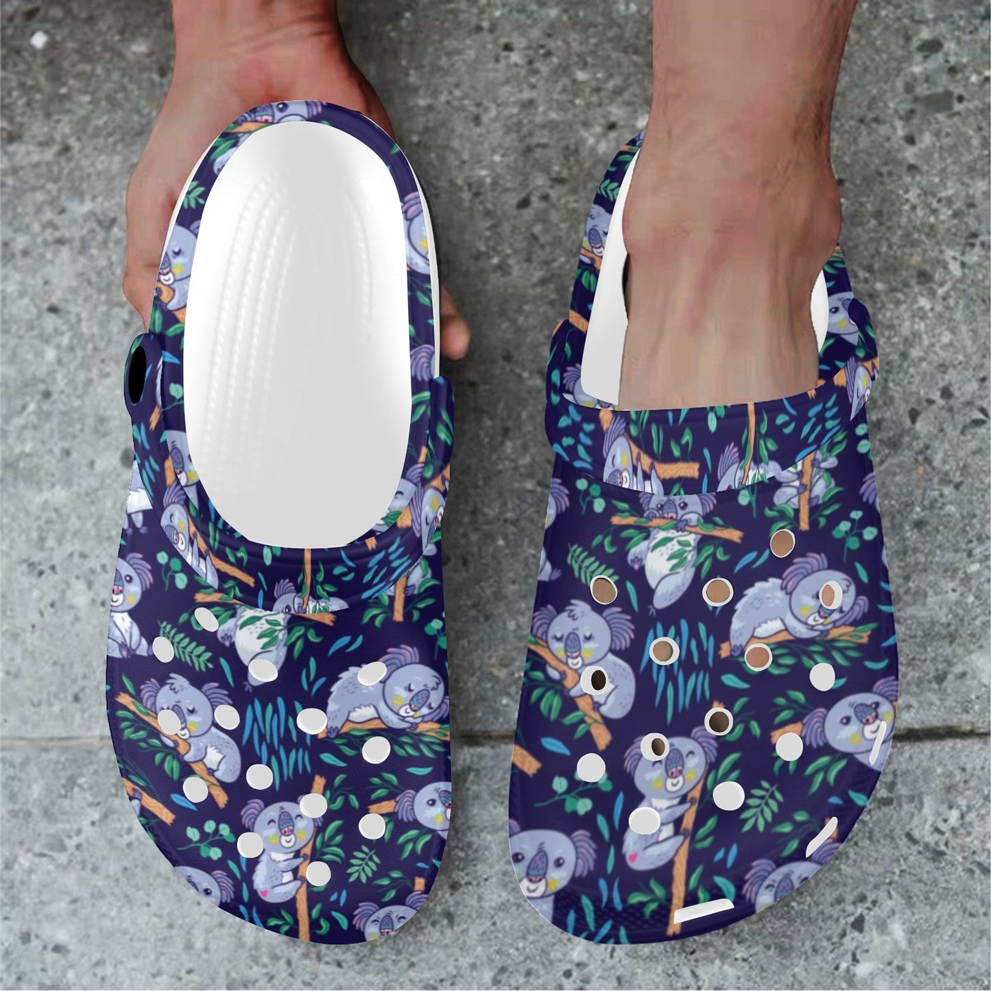 Koala Themed Design Print Unisex Clogs Shoes