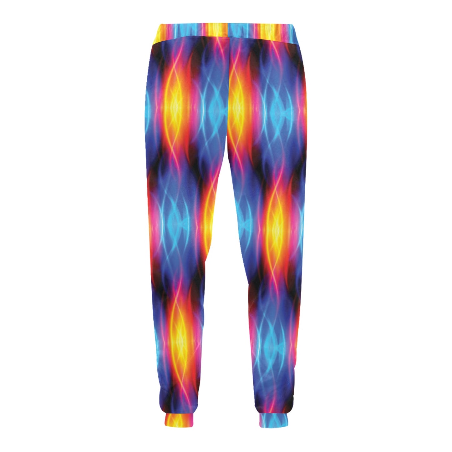 Flame Fire Blue Design Print Men's Sweatpants