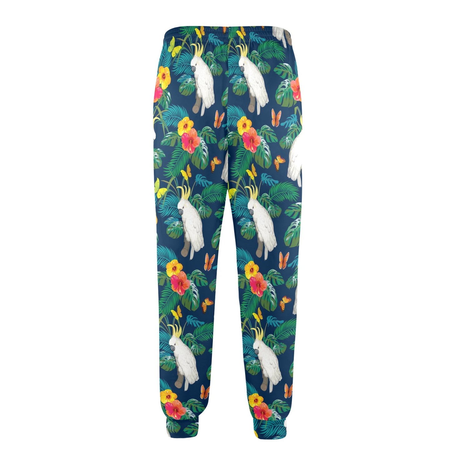 Cockatoo Tropical Pattern Print Design 02 Men's Casual Track Pants