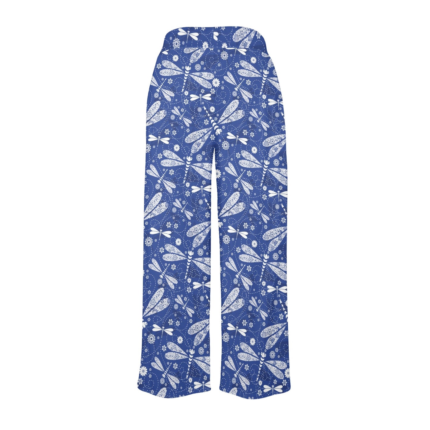 Dragonfly Pattern Print Design 03 Women's Wide Leg Lounge Pants
